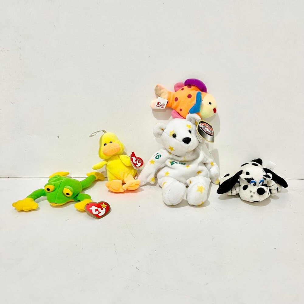 Vintage Plushies Stuffed Animals Bundle (5) Preowned Great Condition
